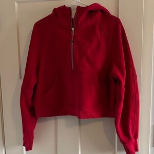 Lululemon Scuba, oversized/cropped half zip with hood, M/L